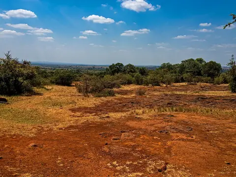Red earth and bush seen from above